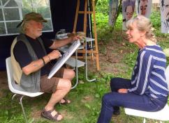 Blitzporträts vom Kunstverein Schleswig zum Sommerfest 2018 08 von Helmut R. Klein