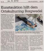 Kunstaktion hilft dem Ortskulturring Borgwedel