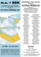 2018 03 Ausstellung &quot;im Fokus Multiple  Art&quot; m.a. + BBK   Einladung 