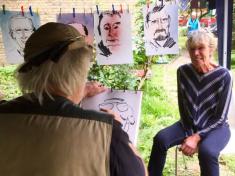 4 Blitzporträts vom Kunstverein Schleswig zum Sommerfest 2018 08 von Helmut R. Klein 