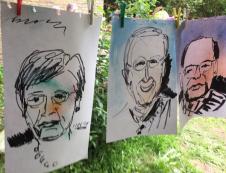 6 Blitzporträts vom Kunstverein Schleswig zum Sommerfest 2018 08 von Helmut R. Klein 