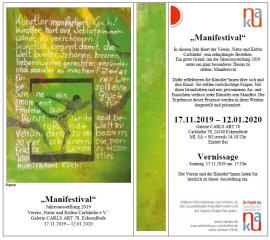 Manifestival / Jahresausstellung 11. 2019 - 01 2020